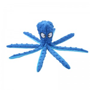 Cruth Octopus Squeak Peataí Bréagáin Chew Bréagáin Madraí Plush